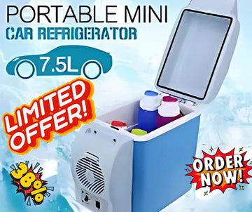 Portable Mini Car Refrigerator, 12V 7.5L Car Fridge